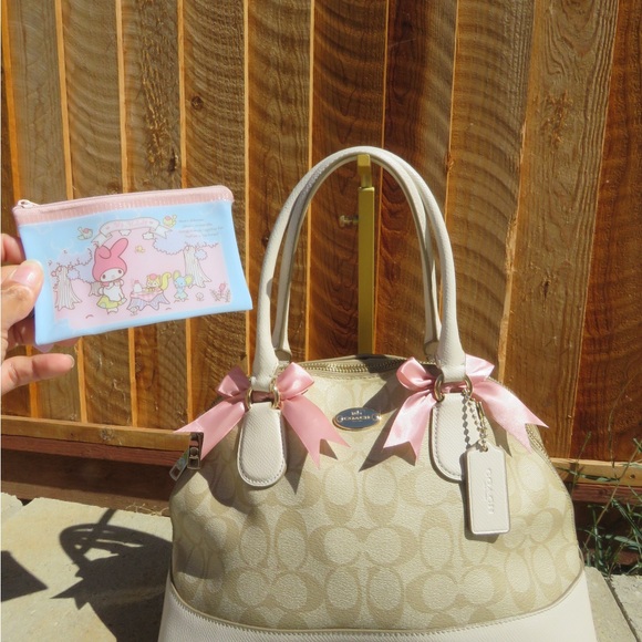 Coach Cream Satchel Handbag - Picture 1 of 8